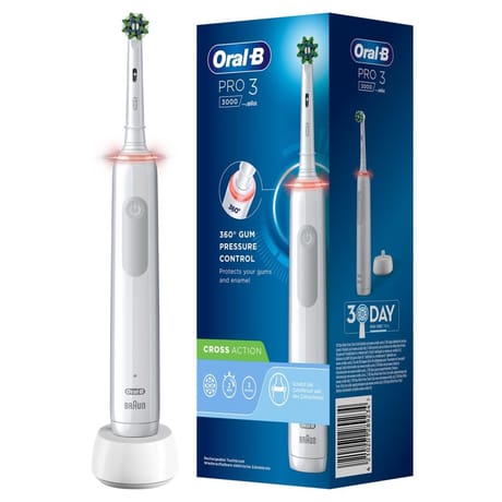 Oral-B brosse à dents électrique cross action Pro3 blanche