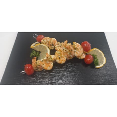Brochette de crevette déco cuite thym citron ls