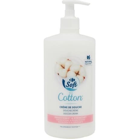 Carrefour Soft crème de douche extrait de coton 750ml
