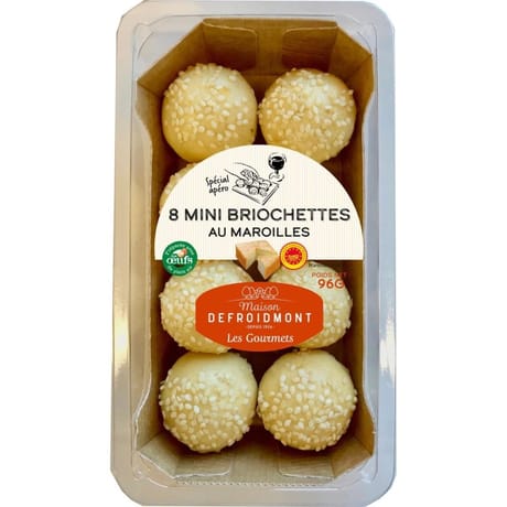 8 mini briochettes maroilles 96g Defroidmont