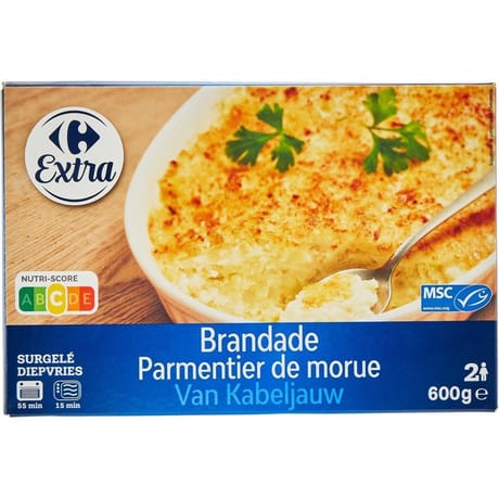 Carrefour extra brandade parmentier de morue 600g
