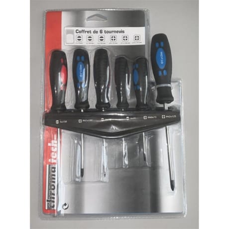 Chromatech jeu de 6 tournevis