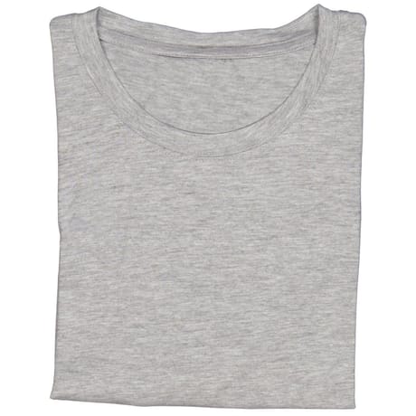 Tee shirt col rond manches courtes GRIS CHINE XL