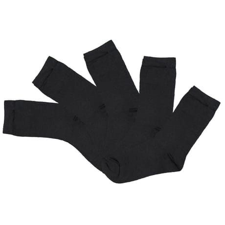 5 paires de mi chaussettes unies enfant Influx Basic NOIR 36\40