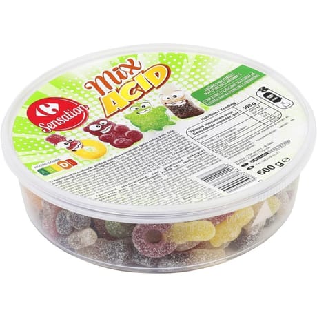 Carrefour sensation bonbons mix acid - 600g