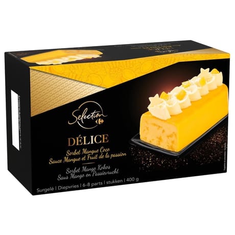 Carrefour sélection buche mangue coco 400g
