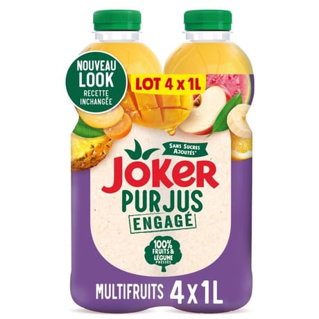 Joker le pur jus multifruits 4x1L pet