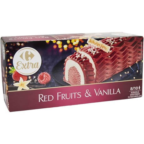 Carrefour extra buche fruits rouges 526g