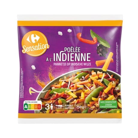 Carrefour sensation poêlée à l'indienne 750g