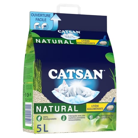 Catsan litière pour chat végétale agglomérante 5l