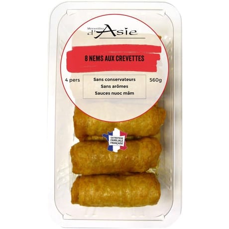 8 nems crevette + sauce pn 560g