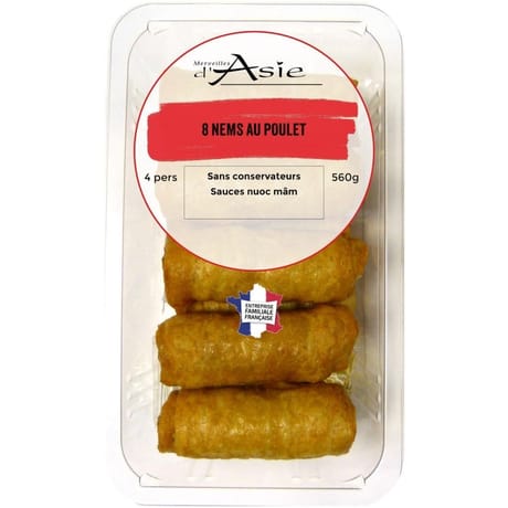 8 nems poulet + sauces 560g