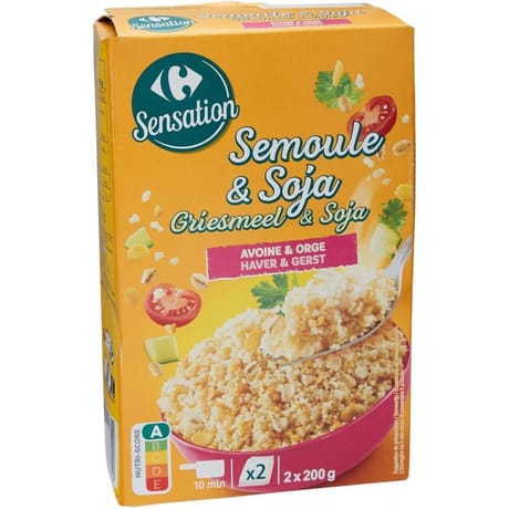 Carrefour sensation mélange semoule et soja 400g