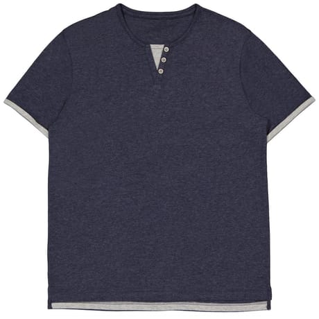 Tee-shirt manches courtes homme BLEU DENIM CLAIR CHINE L