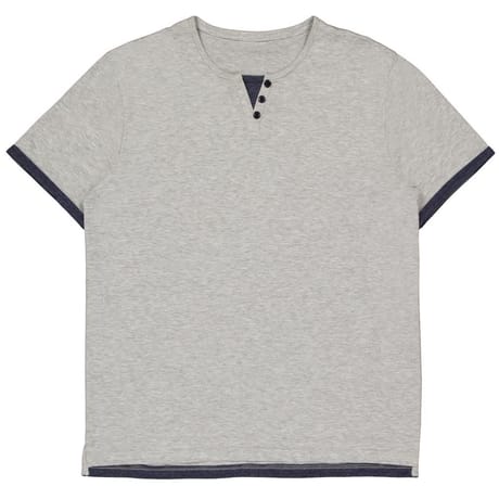 Tee-shirt manches courtes homme GRIS CLAIR CHINE XXL