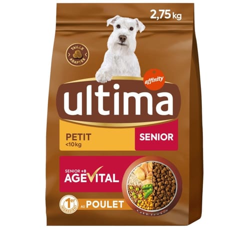 Ultima croquettes chien mini agevital + 8 ans 2.75kg