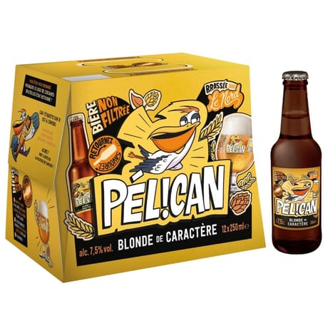 Pelican blonde de caractère non-filtrée 12x25cl bouteille 7.5°