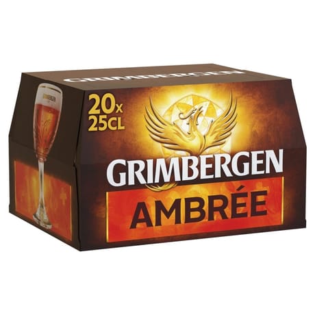 Grimbergen biere d'abbaye 20x25cl grimbergen ambrée 6.5° d'alcool
