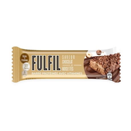 Fulfil barre protéinée avec vitamines chocolat et noisettes x1 - 55g