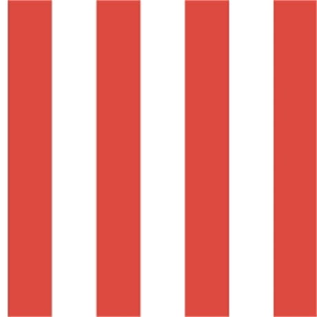 50 serviettes en ouate 40x40cm 3 plis stripes rouge