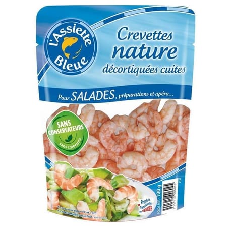 L'assiette bleue crevettes nature 100g