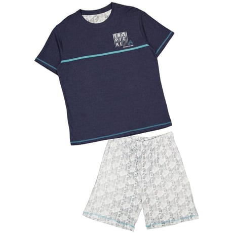 Pyjashort bas aop MARINE/CHINE XXL