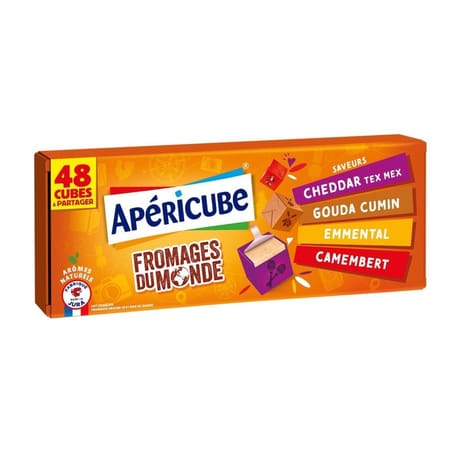 Apéricube fromage du monde 48 cubes 250g