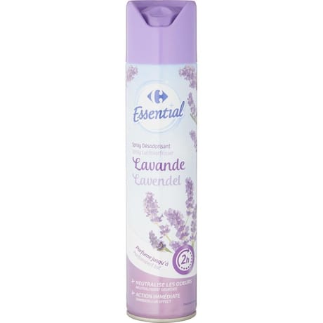 Carrefour essential spray désodorisant lavande 300ml