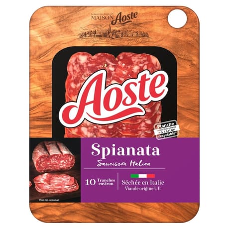 Aoste saucisson italien spianata environ 10 tranches 80g