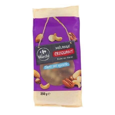 Mélange croquant sans sel 250g Carrefour