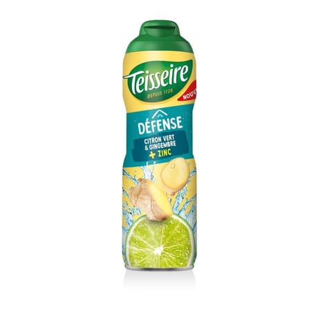 Teisseire bénéfices défense citron vert gingembre bid 60cl