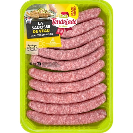 Saucisse de veau x10 660g Tendriade