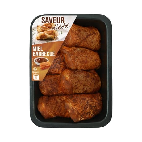 Hauts de cuisse de poulet miel saveur barbecue