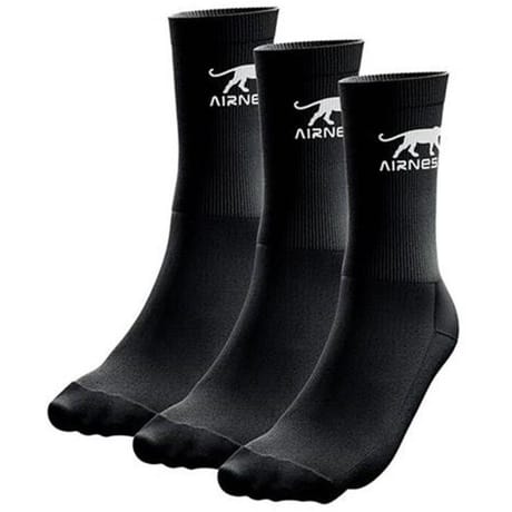 3 paires de chaussettes tennis unies homme AIRNESS NOIR T39/42