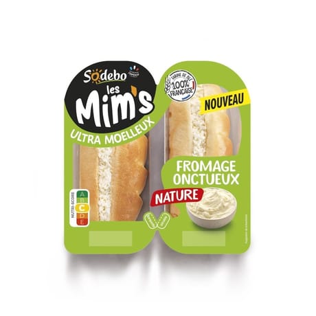 Sodebo les mim's fromage onctueux nature 120g