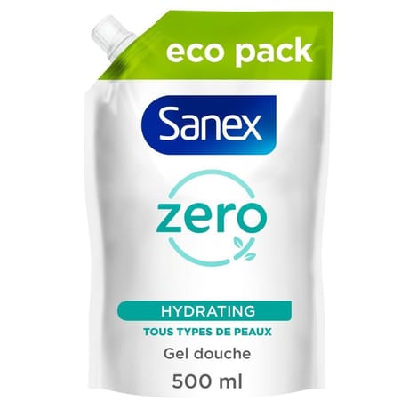 Sanex zero gel douche essentiel peaux normales 500ml