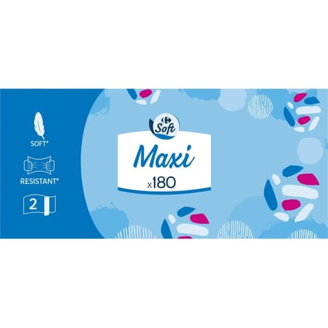Carrefour soft mouchoirs maxi boite de 180