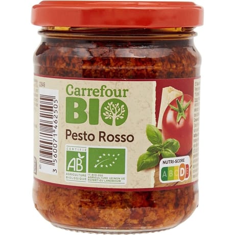 Carrefour bio sauce pesto rosso bio 185g