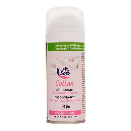 Carrefour soft déodorant 48 h coton 100ml