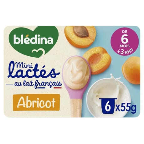 Blédina mini lactés abricot dès 6 mois 6x55g