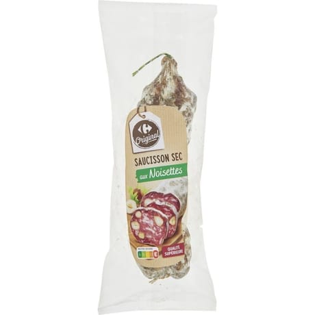 Carrefour original saucisson sec aux noisettes 250g