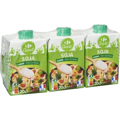 Carrefour classic soja cuisine 5%mg 3x20cl