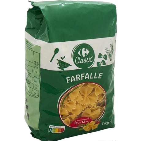 Carrefour classic' pâtes farfalle 1kg