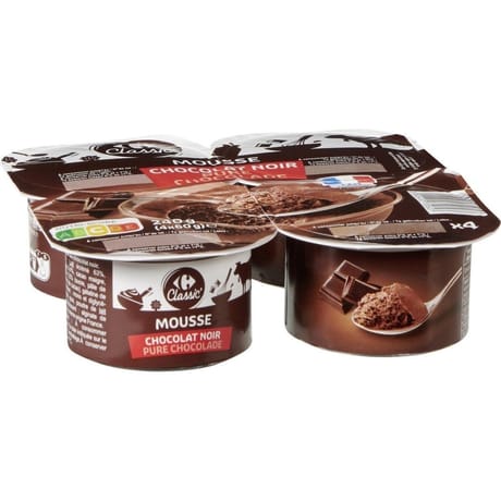 Carrefour classic mouse chocolat noir 4x60g