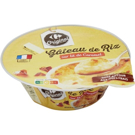 Carrefour original dessert gâteau de riz caramel 500g