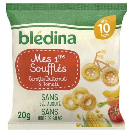 Blédina mes premiers soufflés carottes potiron et tomates dès 10mois 20gr