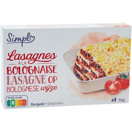 Simpl lasagnes à la bolognaise 1kg