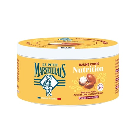 Le petit marseillais baume nourrissant peaux très sèches karité amande pot 300ml