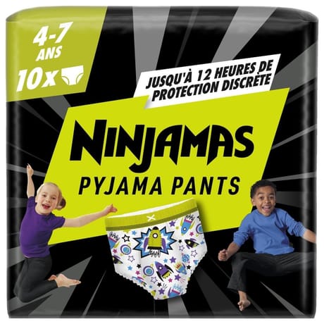 Pampers ninjamas pyjama pants garçon pyjama pants 4-7 ans x10