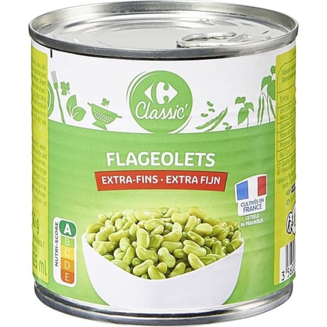 Carrefour classic' flageolets extra fins 265g